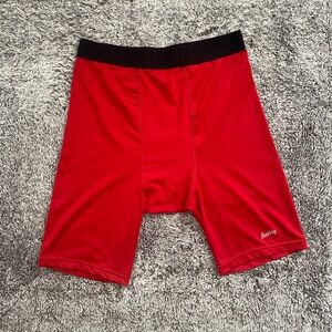 Men’s Eastbay Compression Shorts, Red, Size XL
